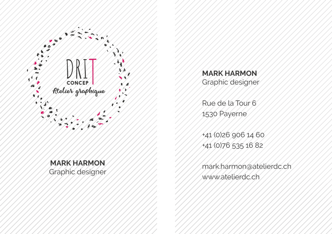 Carte de visite Drit concept réalisé par Driton Iljazi