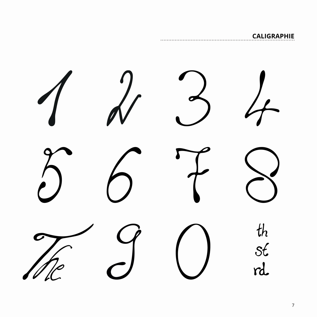 Police claligraphique réalisée spécialement pour la marque My Day