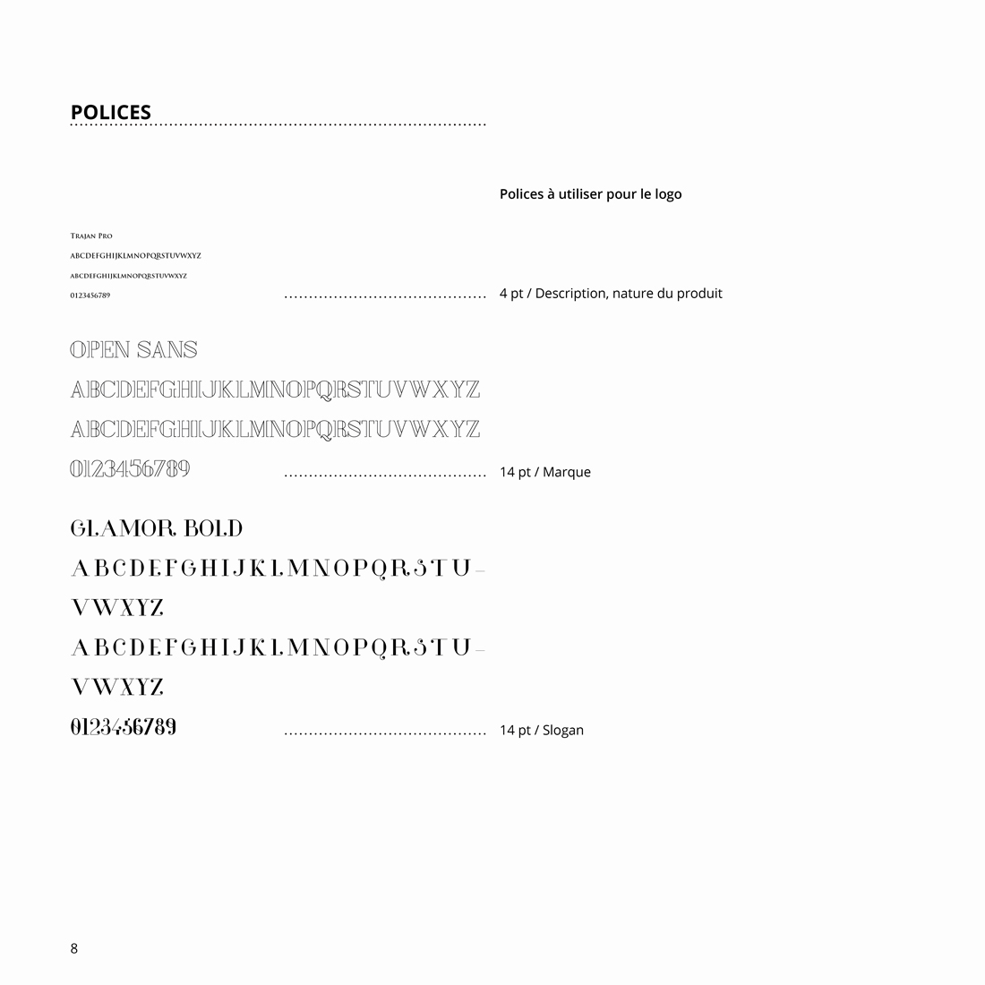 Les polices utilisées pour la réalisation du logo My Day