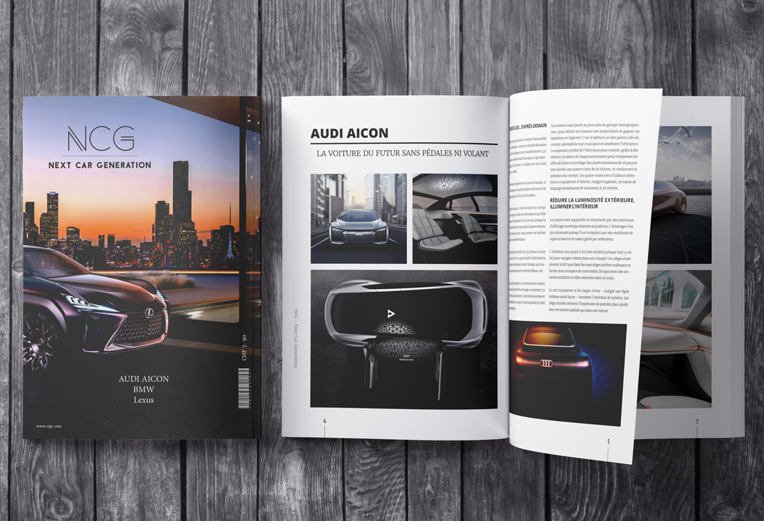 Porjet semestriel de PAO - Mise en page du magazine fictif NCG